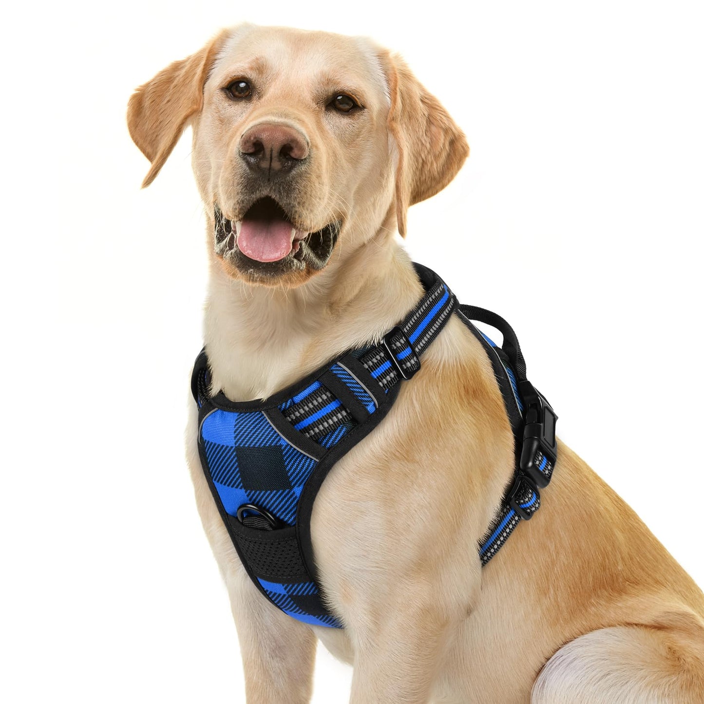 PawGuard No-Pull Reflective Dog Harness - Large Black