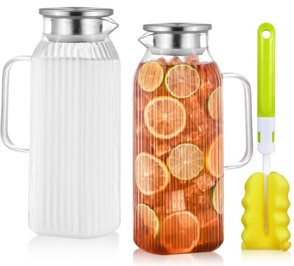 Aofmee Stainless Precision Pitcher - 68oz Borosilicate