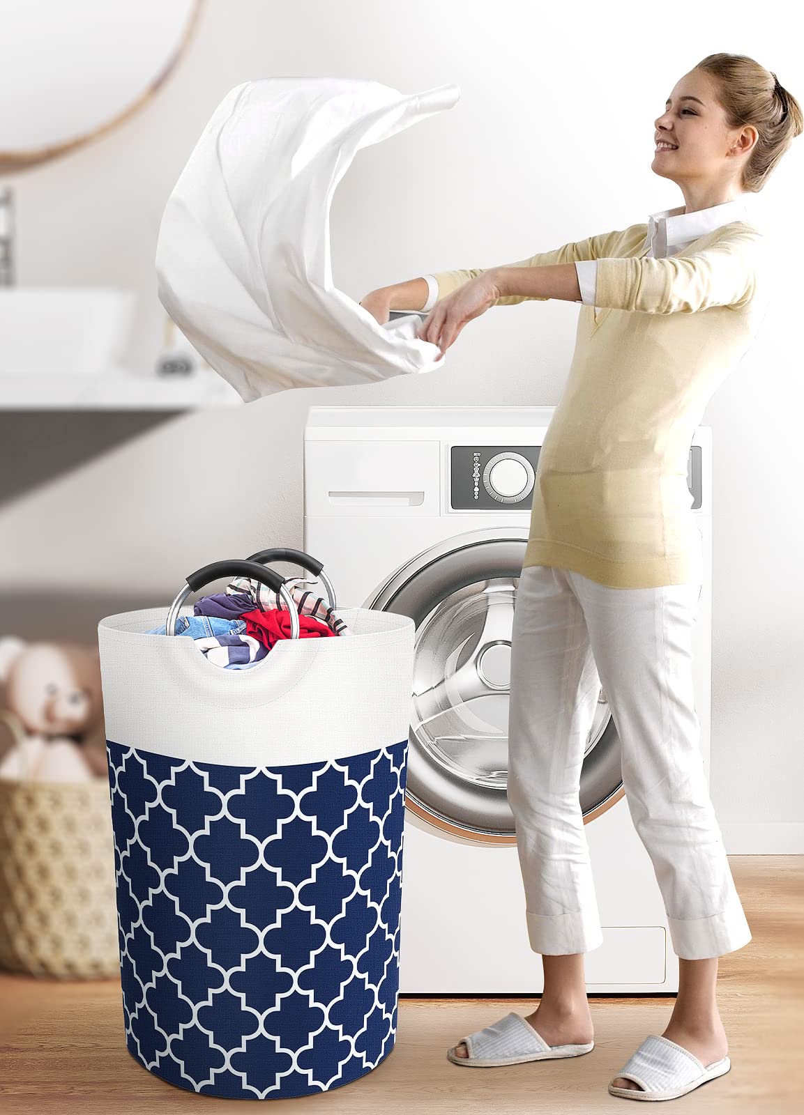 Collapsible Hamper Bag - Grey