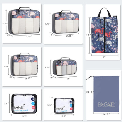 BAGAIL Travel Cubes: 8/9 Set Packing Organizers