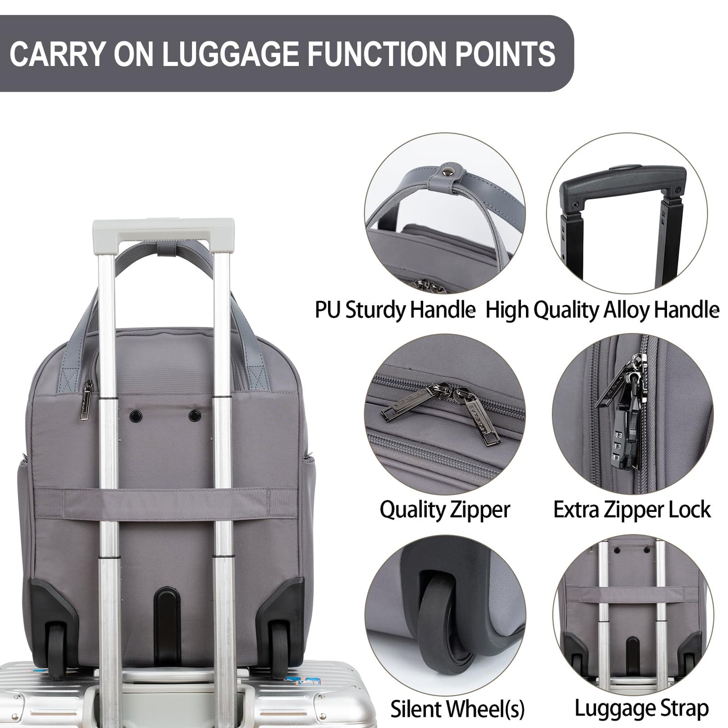 EMPSIGN 16 Wheeled Underseat Travel Bag