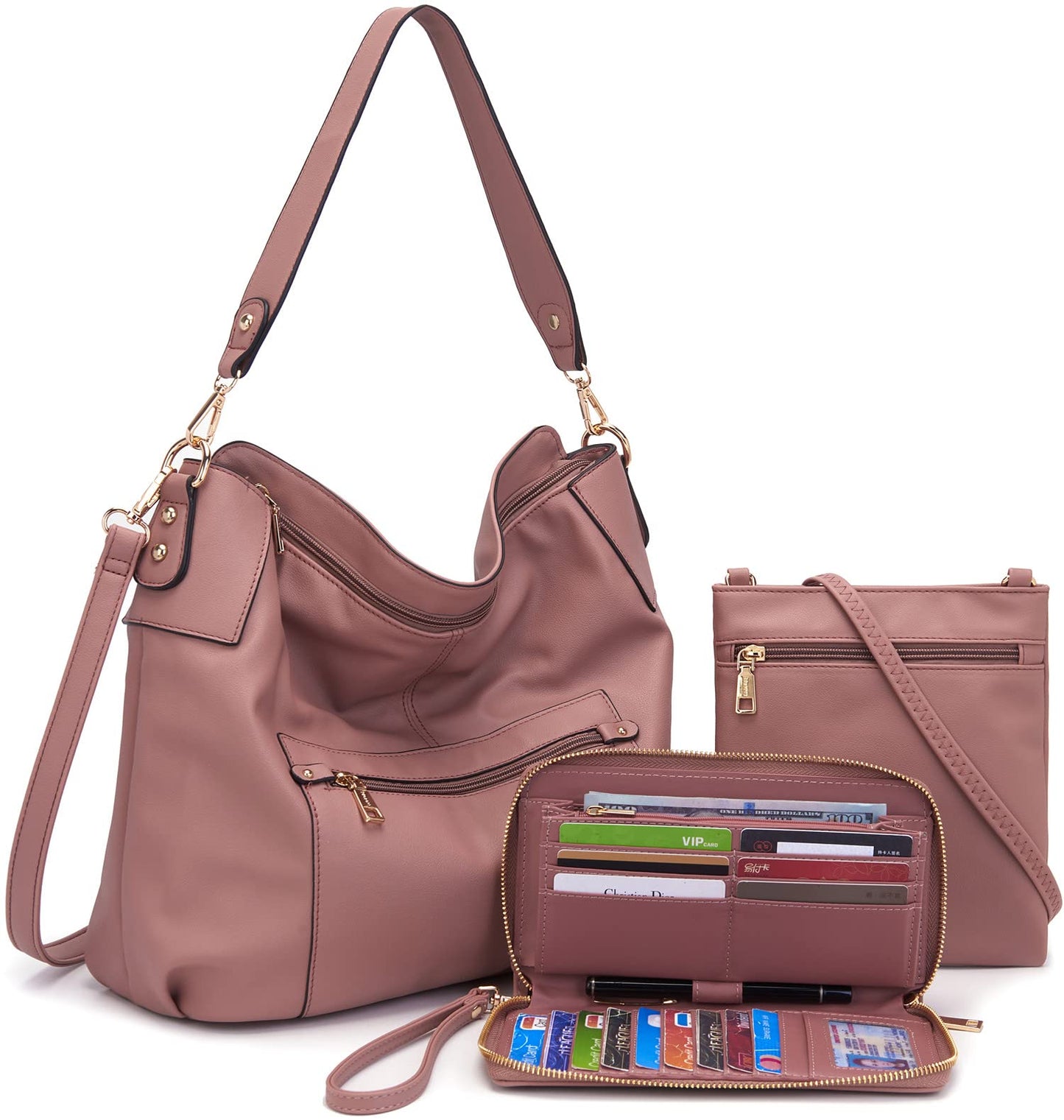 ChicCrossbody: Women's Tote & Wallet Set