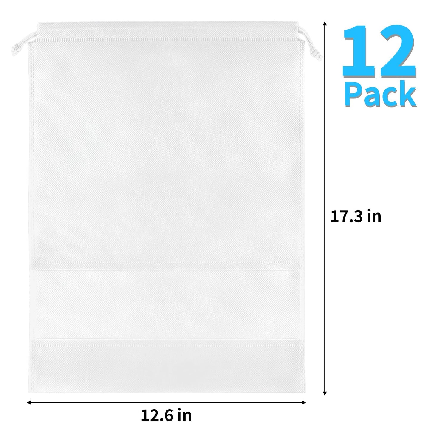 Clear View Travel Shoe Bags - 12 Pack