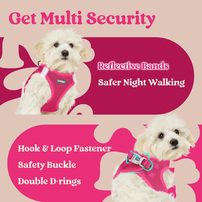 BunnyStep: Reflective Mesh Harness for Small Dogs