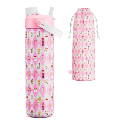 ChillKnight 26oz: Dual-Lid Leak-Proof Bottle