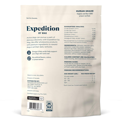 Wag Expedition Pumpkin Chia Dog Treats, Organic Biscuits