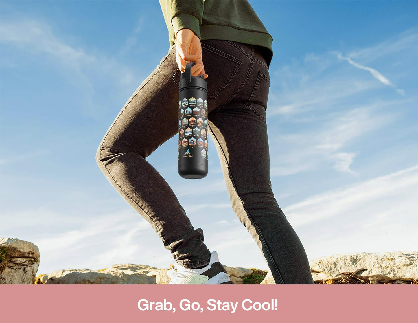 ChillKnight 26oz: Dual-Lid Leak-Proof Bottle