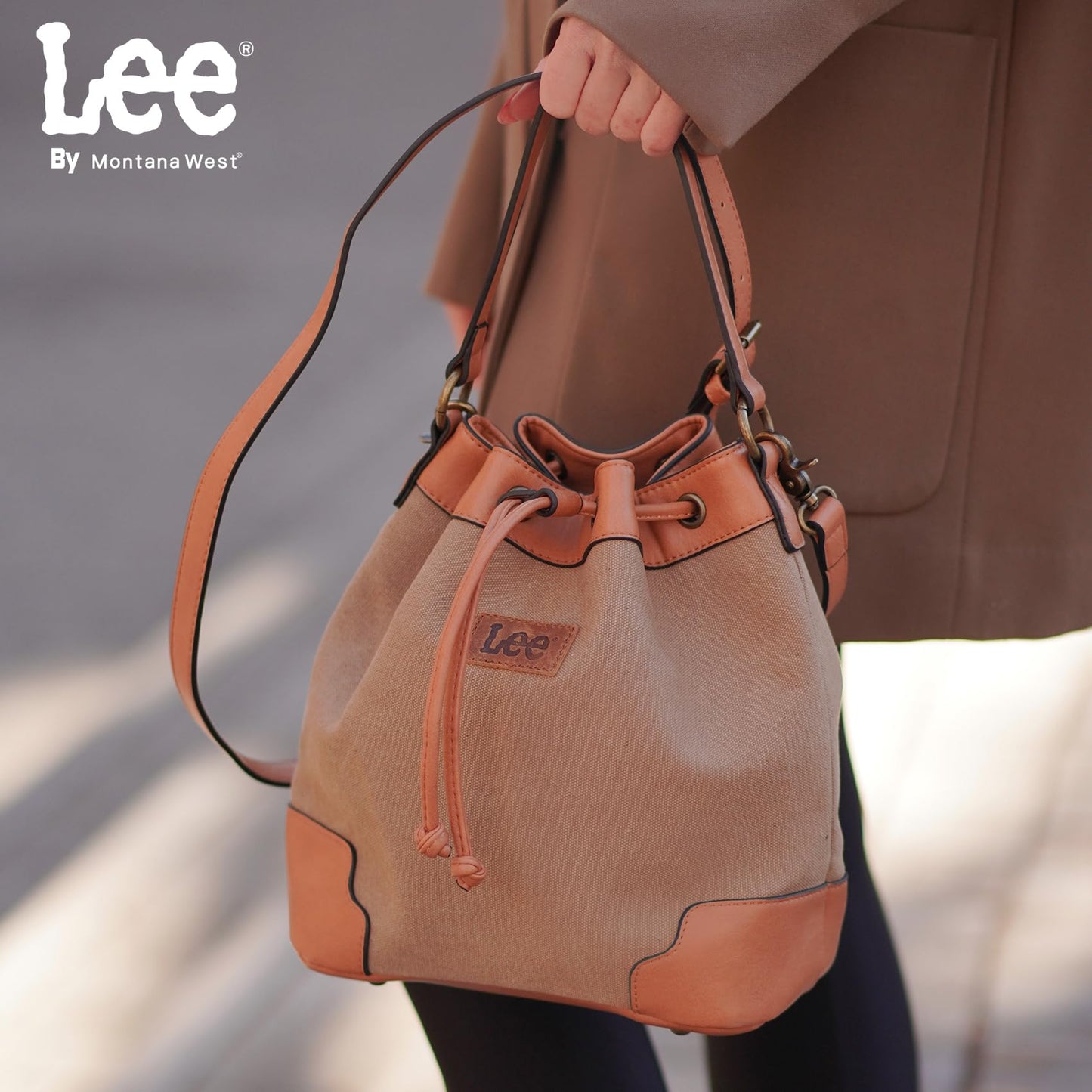 Montana West Lee Drawstring Hobo Bucket Bag