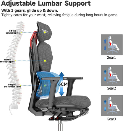 ErgoMax Gaming Chair: Tall & Recline Comfort