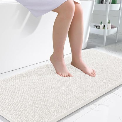 OLANLY Luxe Chenille Bath Mat - Quick Dry & Soft
