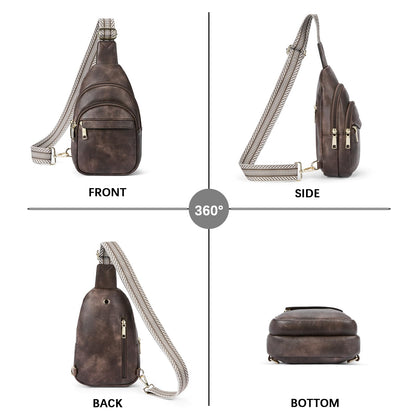 BOSTANTEN Chic Leather Crossbody Sling Bag