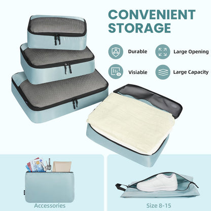 BAGAIL Travel Cubes: 8/9 Set Packing Organizers