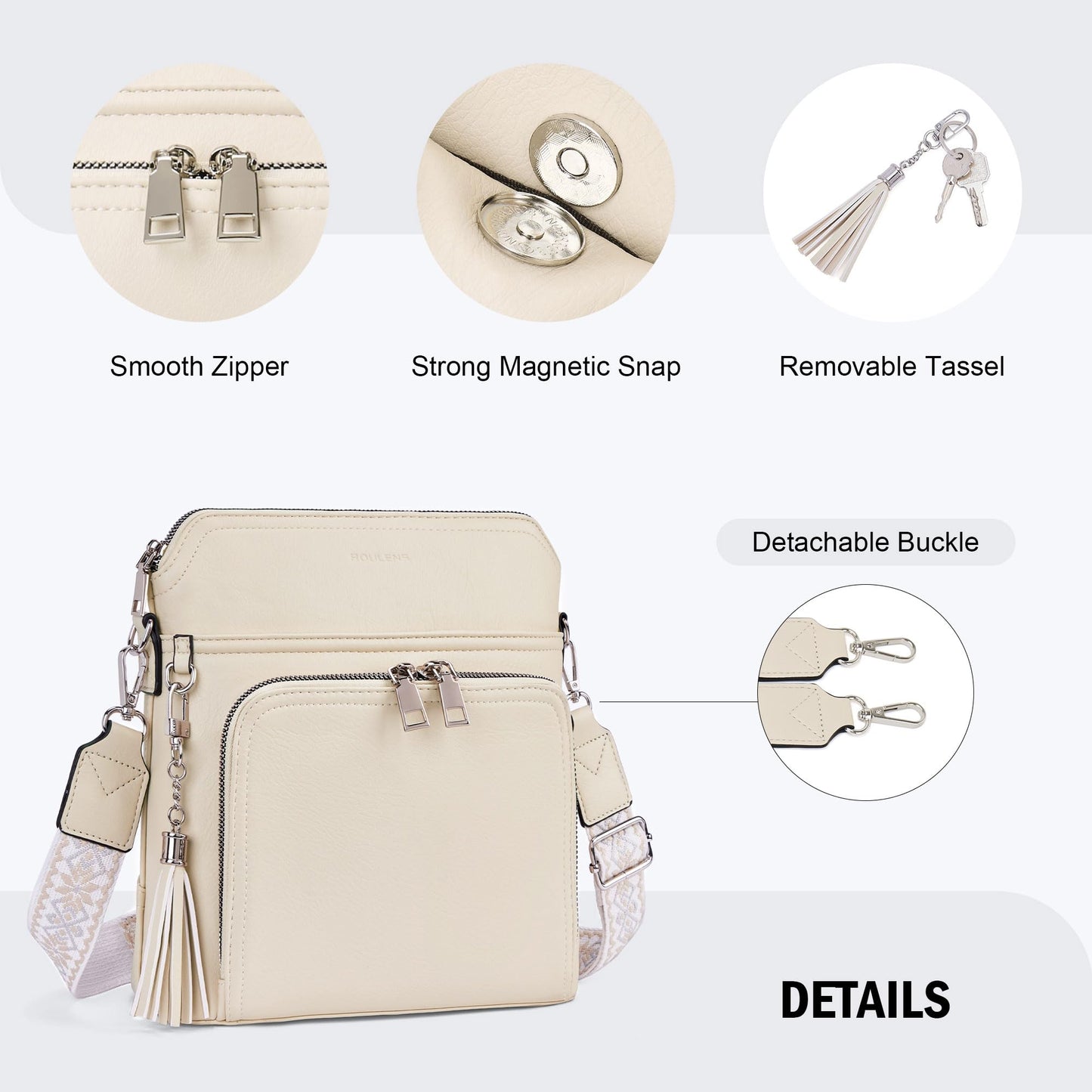 Tassel Charm Crossbody Bag for Women