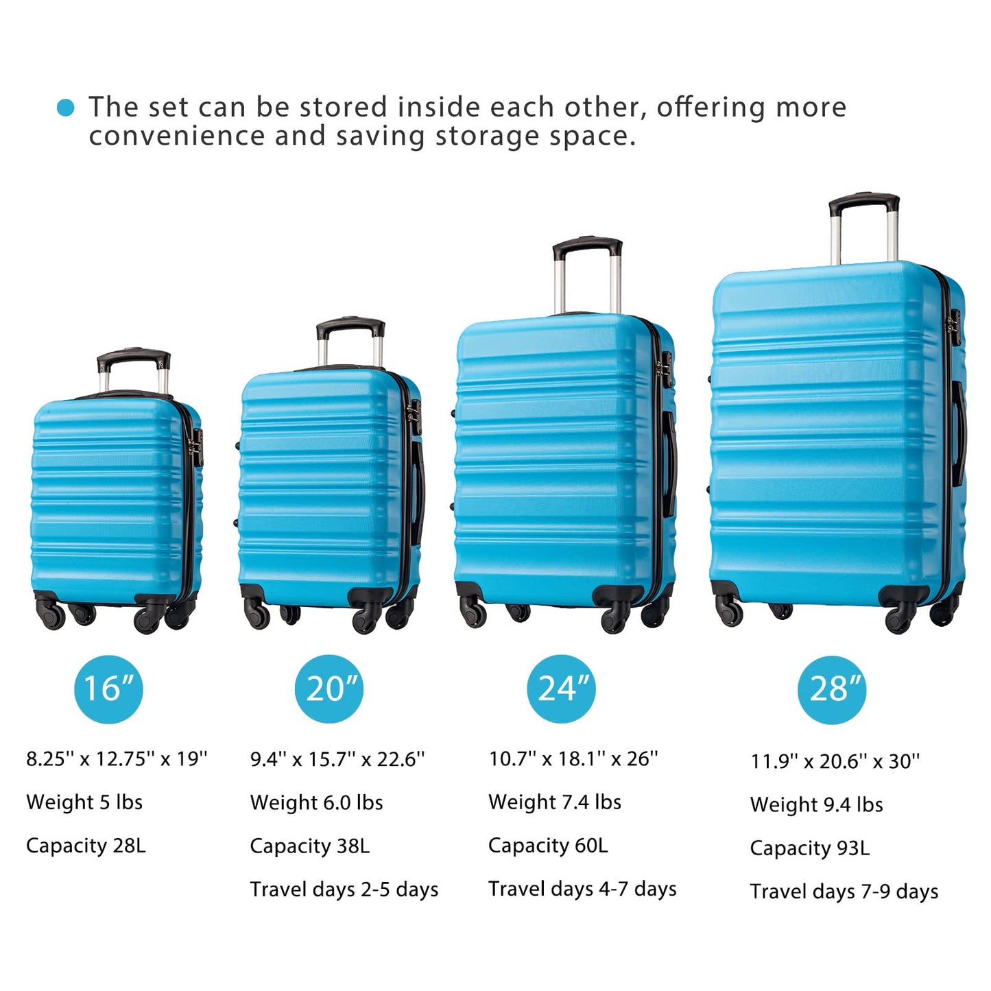 VoyagePro 6-Piece Hardshell Luggage Set