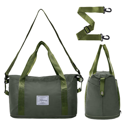 Pink Expandable Travel Duffel with Wet Pocket