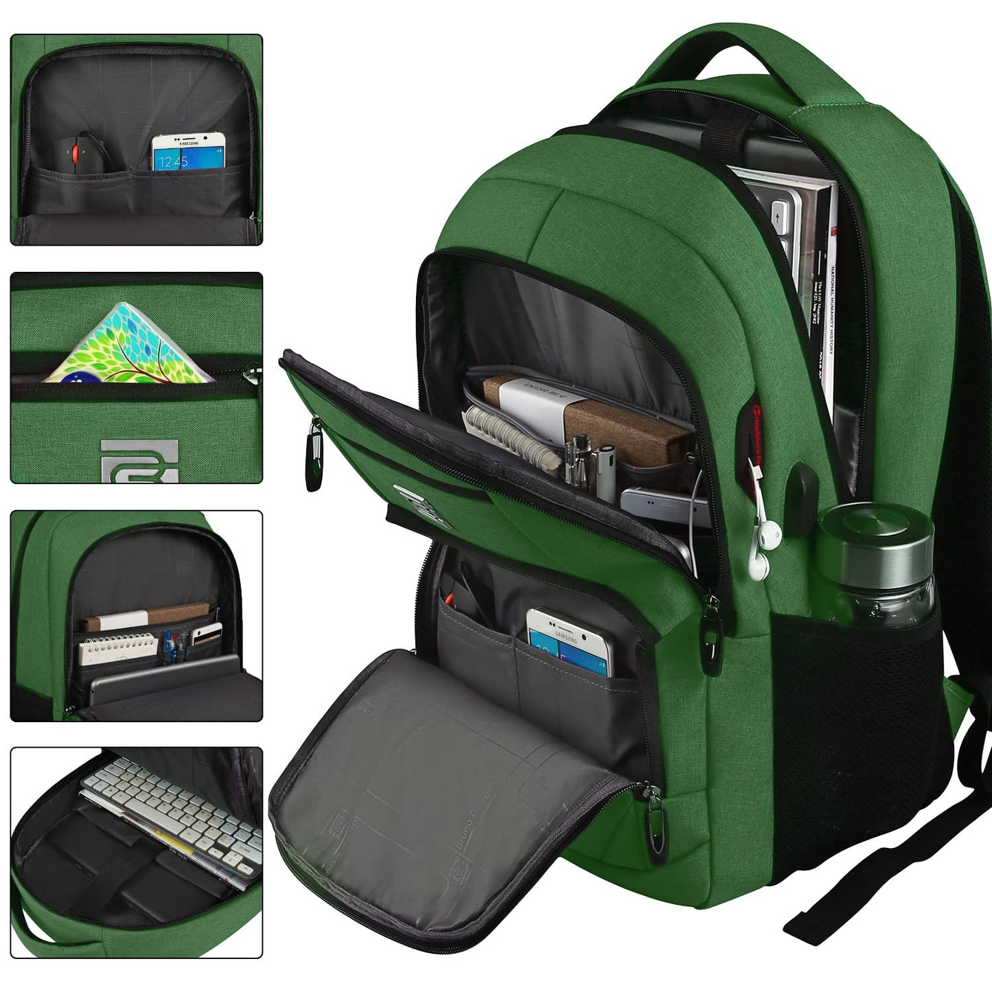 SecureSlim Laptop Backpack with USB & Water Resistance