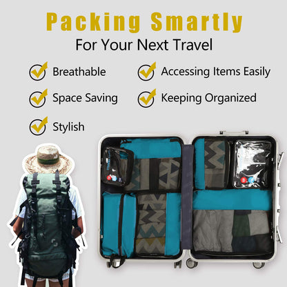 BAGAIL Travel Cubes: 8/9 Set Packing Organizers