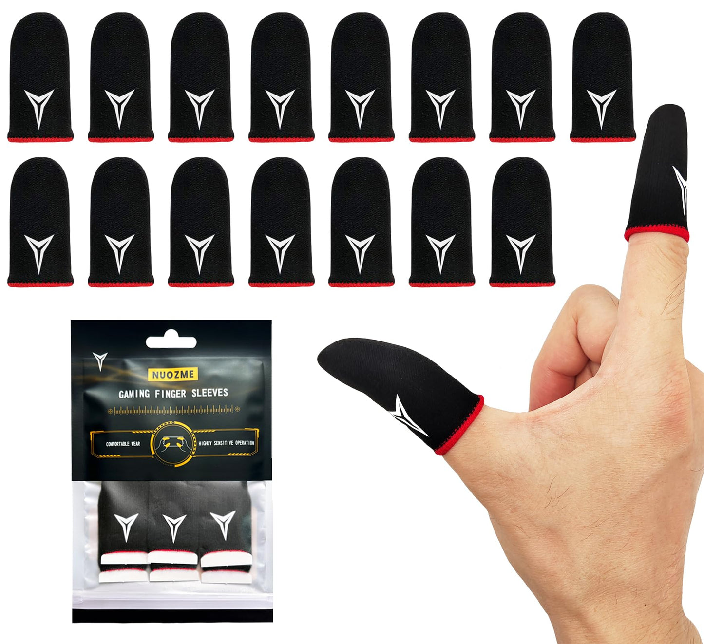 Nuozme Pro Touch Finger Sleeves - 6 Pack Gaming Gear