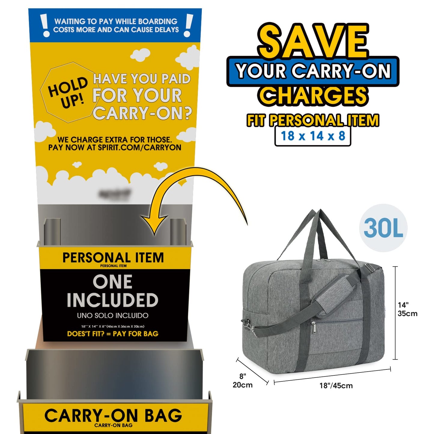 Narwey Air Duffle 22x14x9