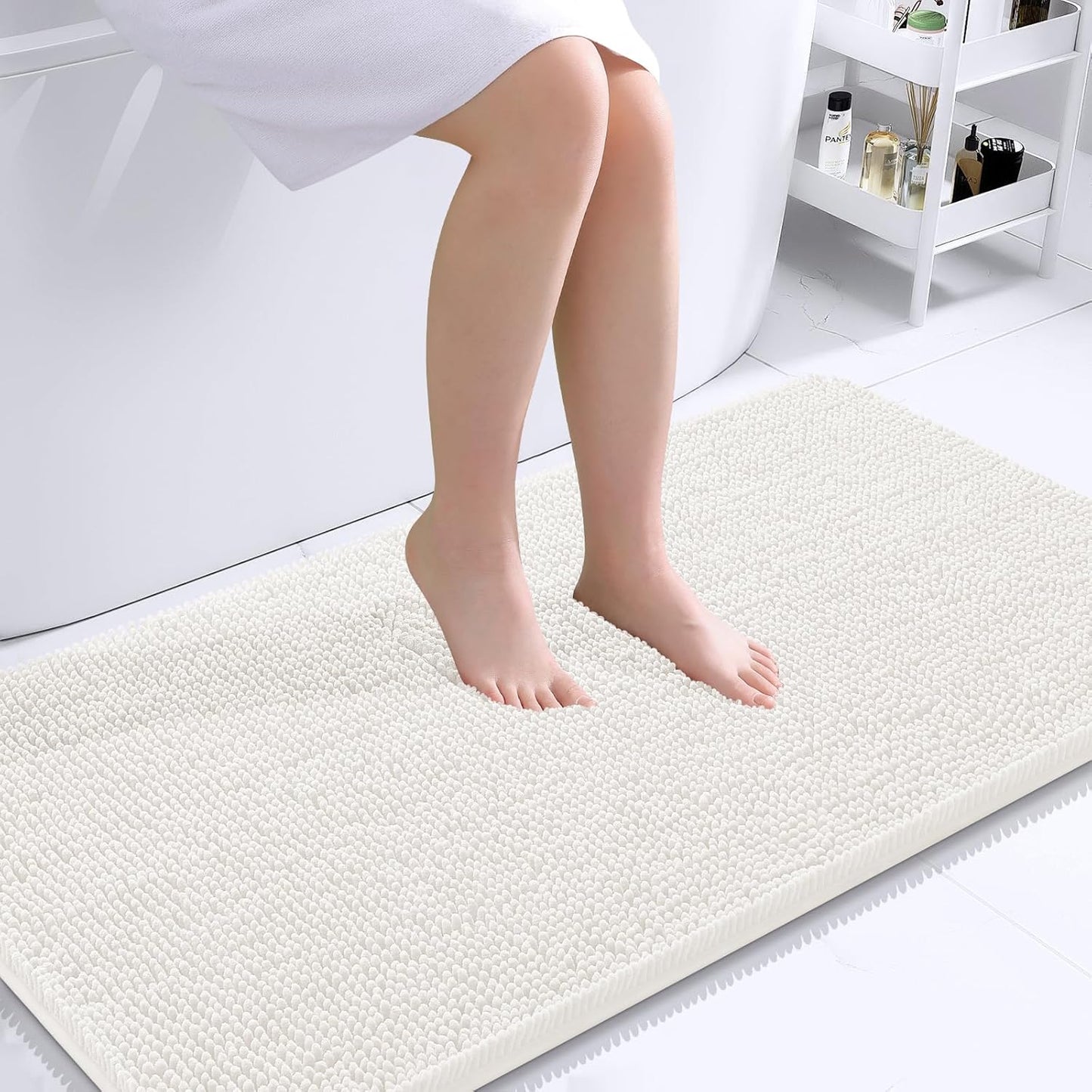 OLANLY Luxe Chenille Bath Mat - Quick Dry & Soft