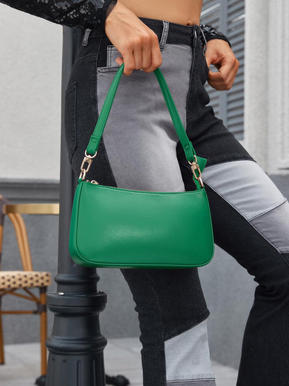 Retro Vegan Leather Shoulder Bag