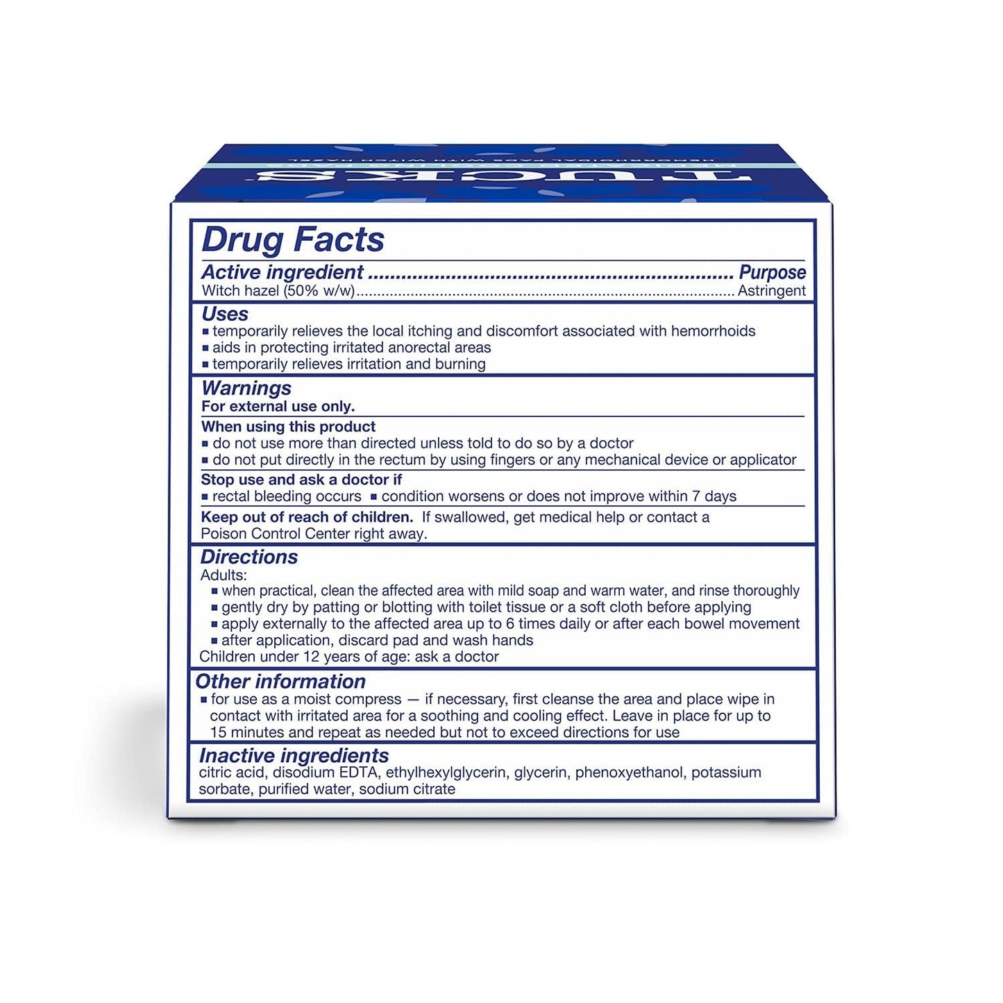 Soothing Witch Hazel Pads for Sensitive Relief, 100 Count