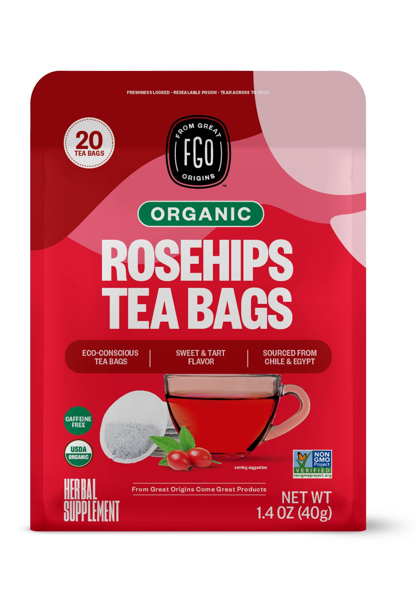 ElderZen Organic Tea - Caffeine-Free Eco Bags