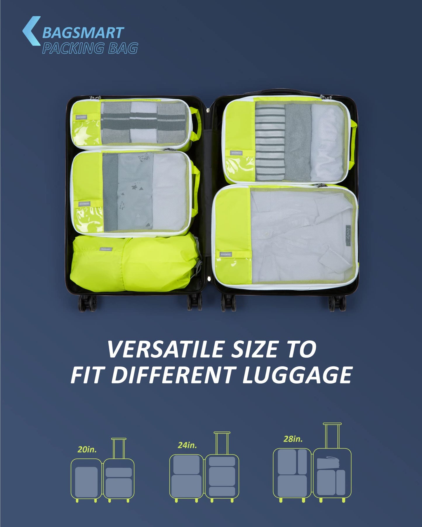 PackPro 6 Set Compression Cubes for Travel