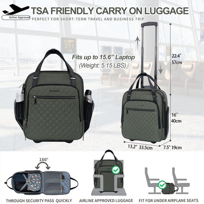 EMPSIGN 16 Wheeled Underseat Travel Bag