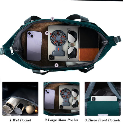 Pink Expandable Travel Duffel with Wet Pocket