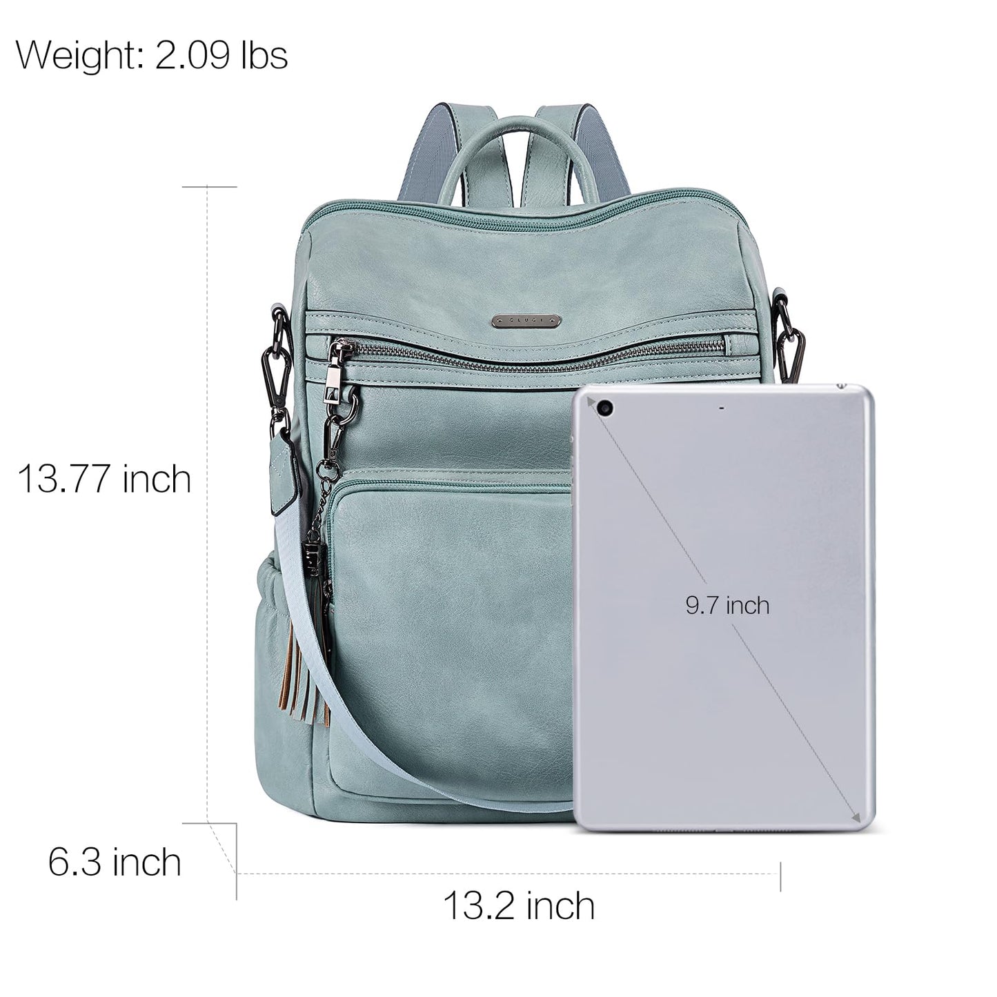 DUO-TONE Luxe Women's Leather Travel Backpack