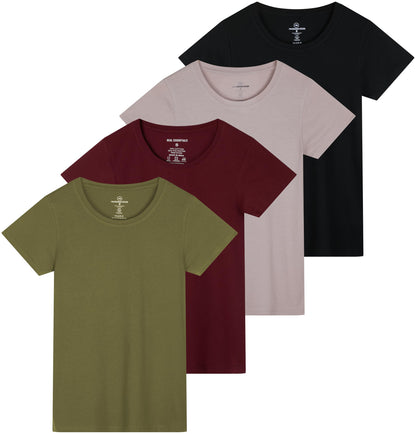 Essentials Women's Classic Crew Tee 4-Pack