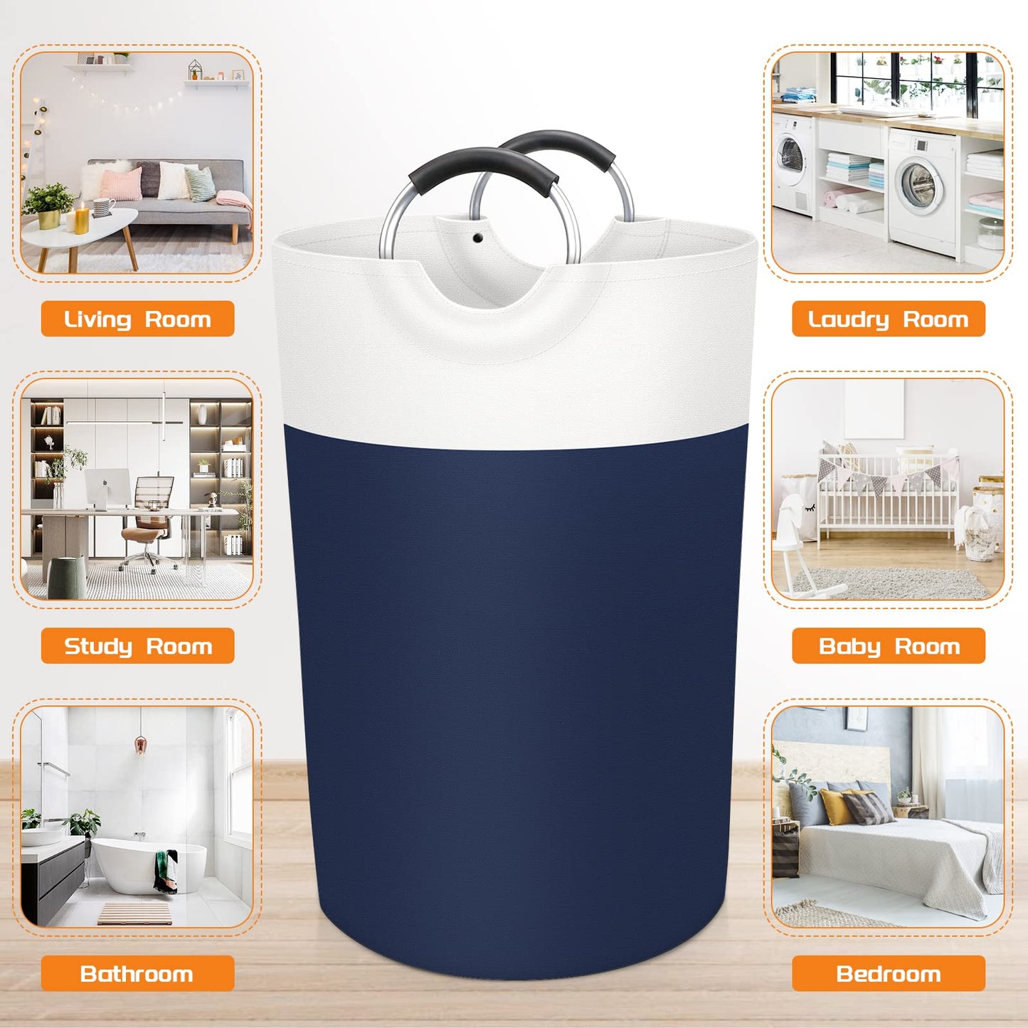 BlissTotes 90L Collapsible Laundry Hamper - Black