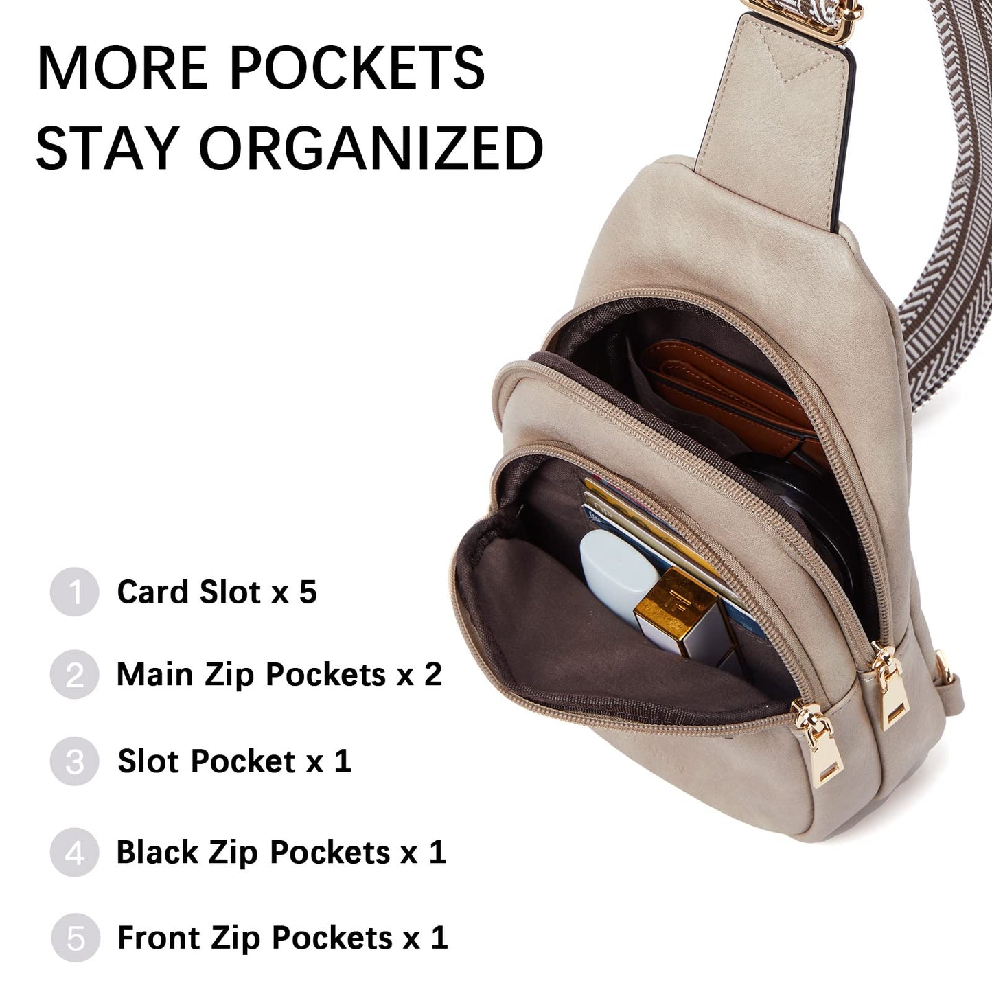 BOSTANTEN Chic Leather Crossbody Sling Bag