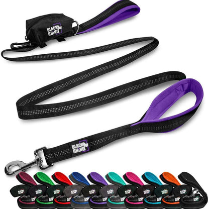 RhinoGrip Aqua: Double Handle Reflective Dog Leash