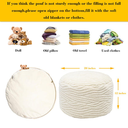 VersaPouf: Unstuffed Ottoman & Foot Rest Cover