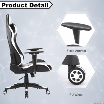 GOTMINSI Ergonomic Racing Desk Chair - White