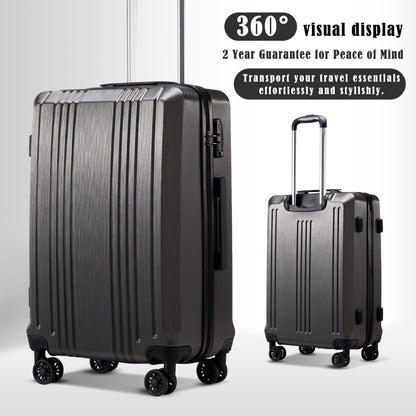 Coolife Expandable Spinner Luggage Set - 3 Piece