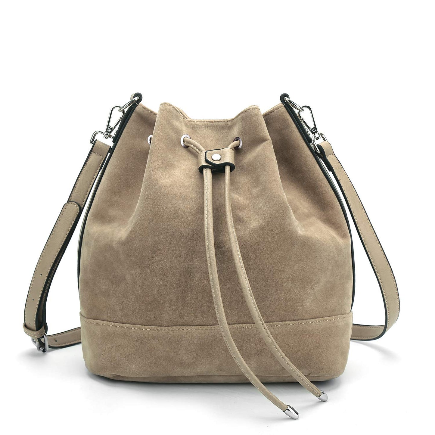 AFKOMST Chic Leather Bucket & Crossbody Bag Set