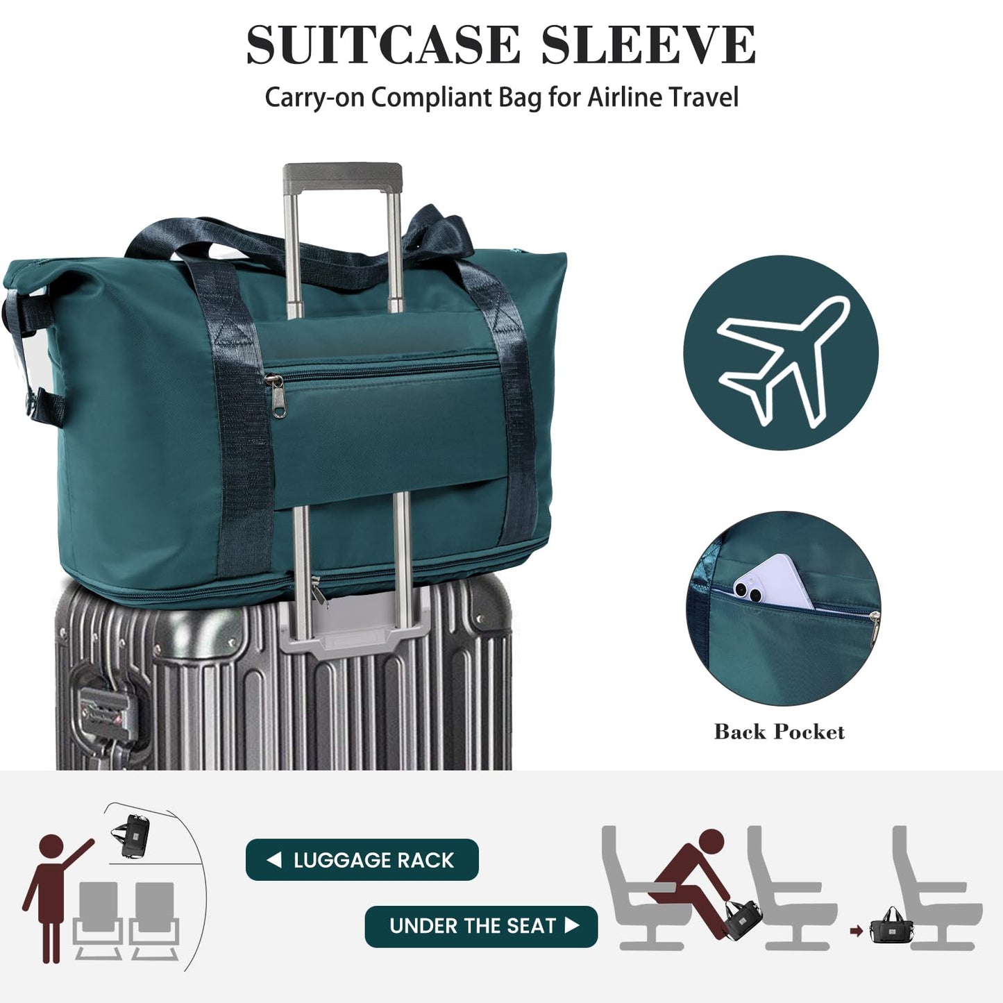 Pink Expandable Travel Duffel with Wet Pocket