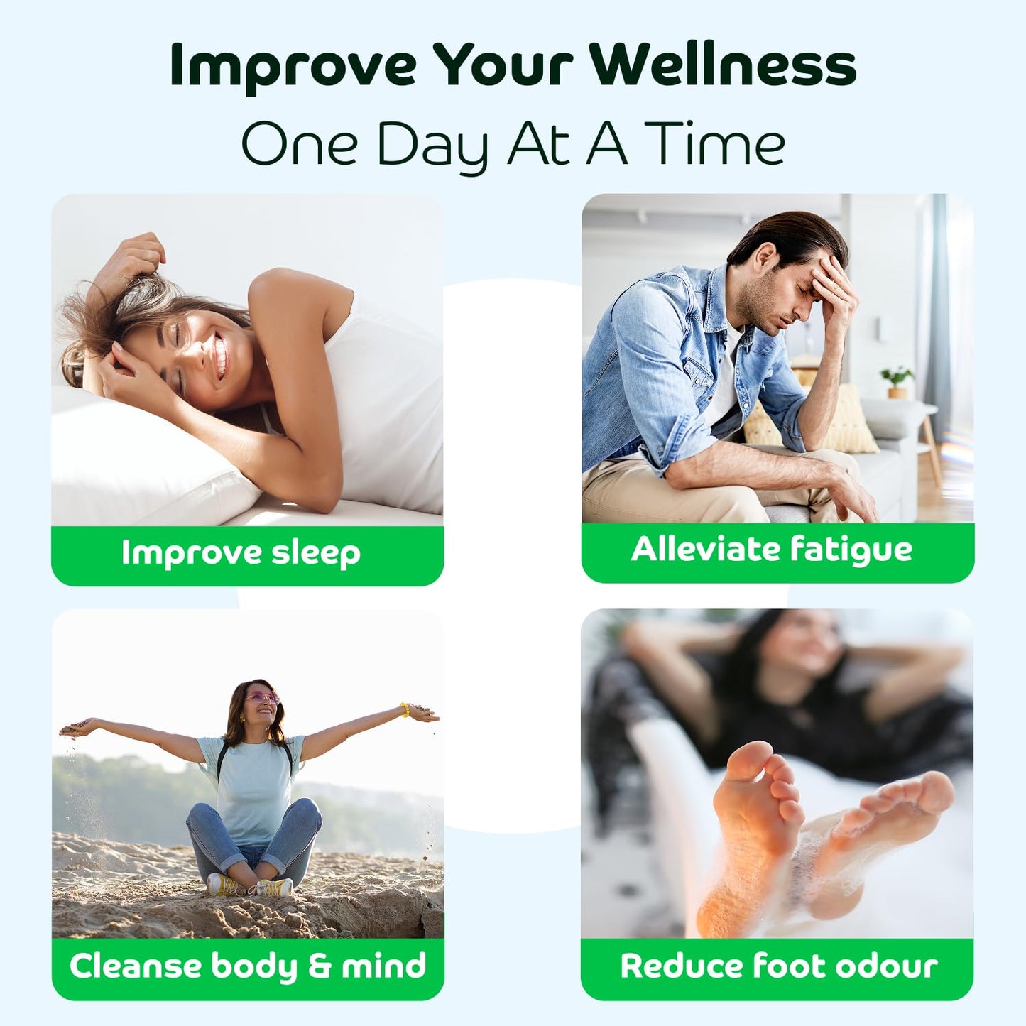 Bamboo Bliss Deep Cleansing Foot Pads - 10 Pack