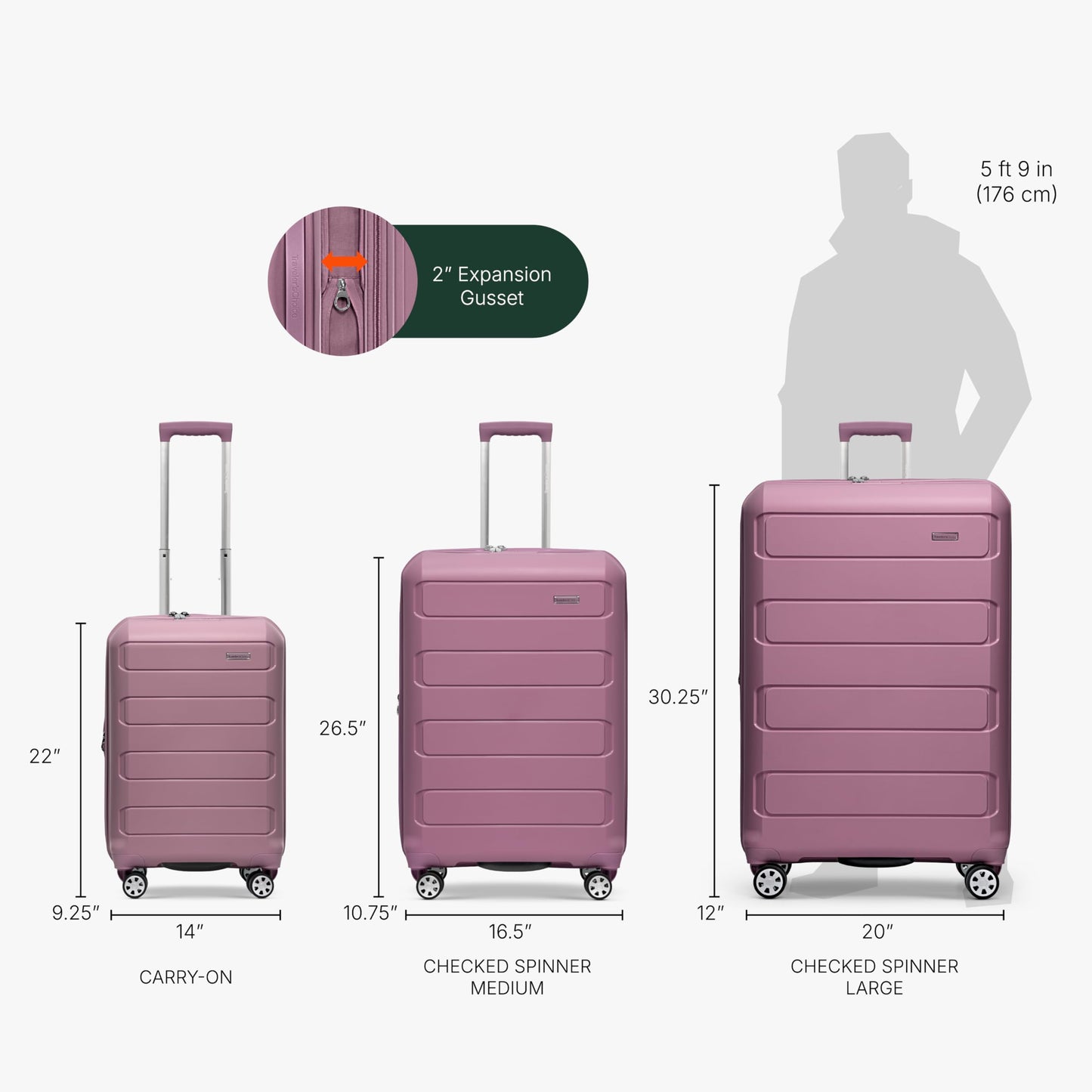 Traveler's Choice Indestructible 22 Spinner Carry-on