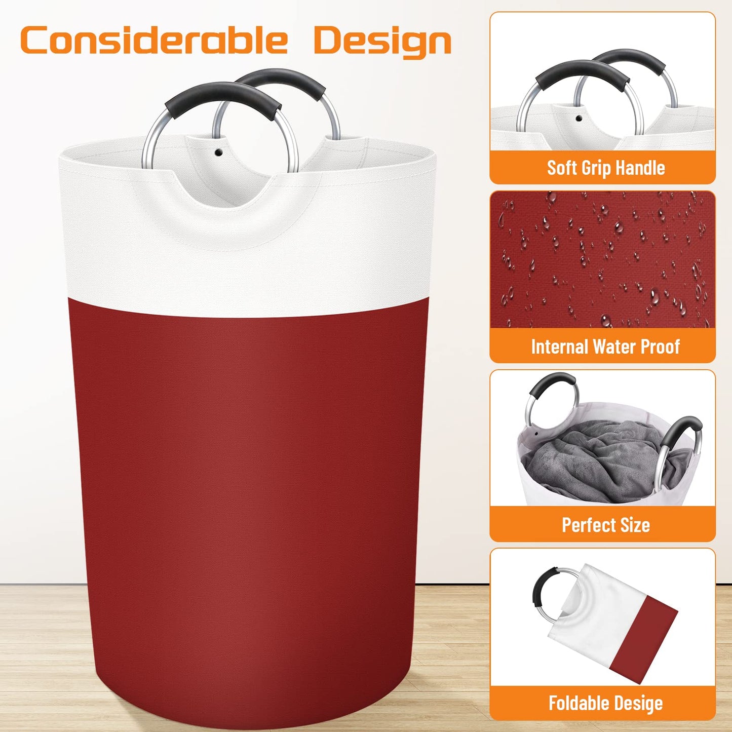 BlissTotes 90L Collapsible Laundry Hamper - Black