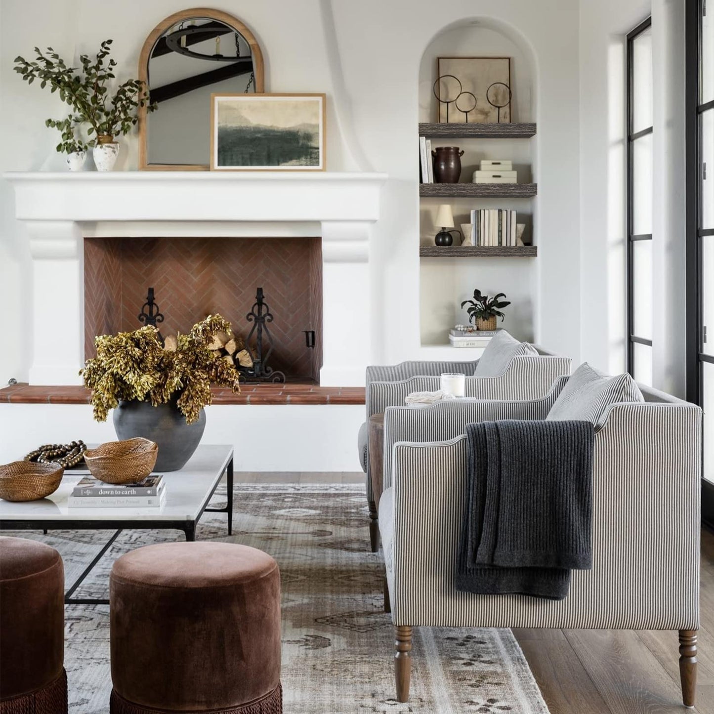 Rustic Farmhouse Shelves (008-40BN)