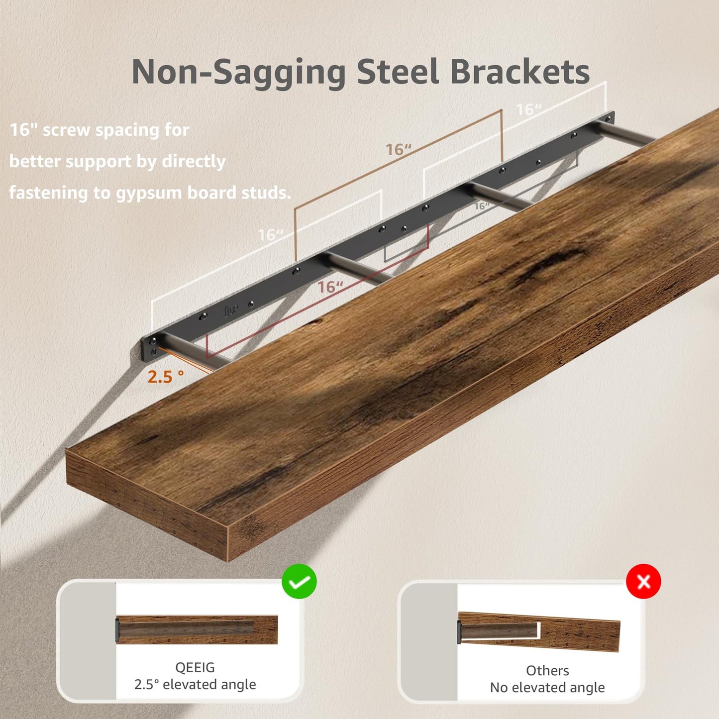 Rustic Farmhouse Shelves (008-40BN)
