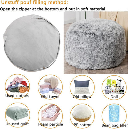VersaPouf: Unstuffed Ottoman & Foot Rest Cover
