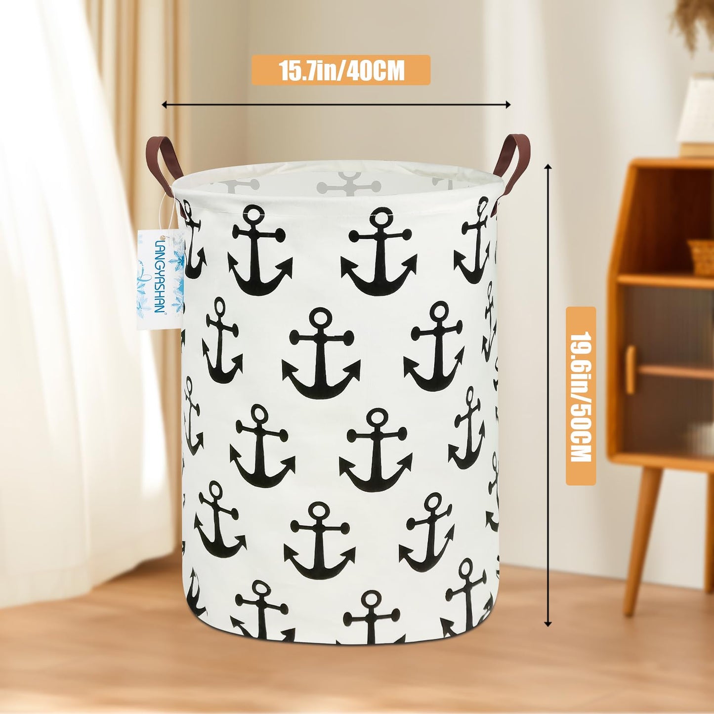 Collapsible Canvas Hamper by LANGYASHAN