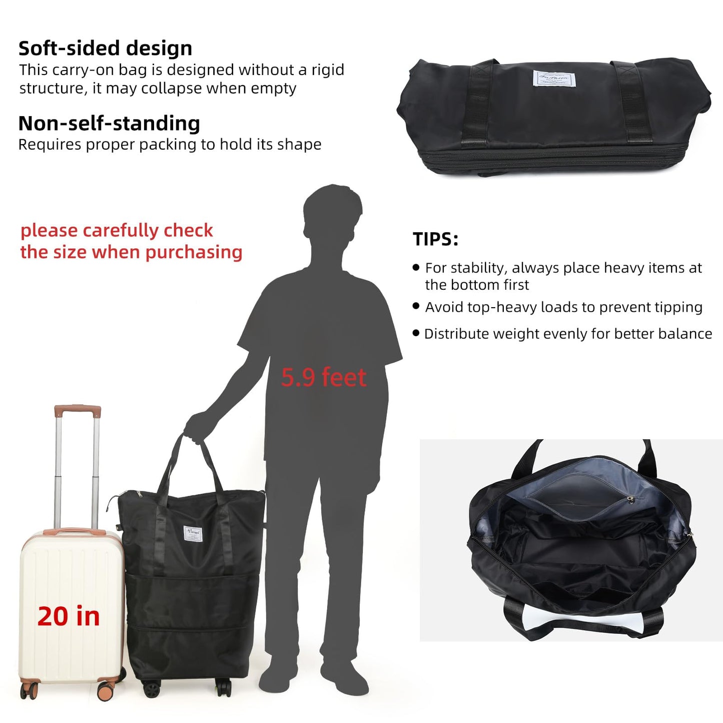 VoyagePro Expandable Wheeled Duffle Bag