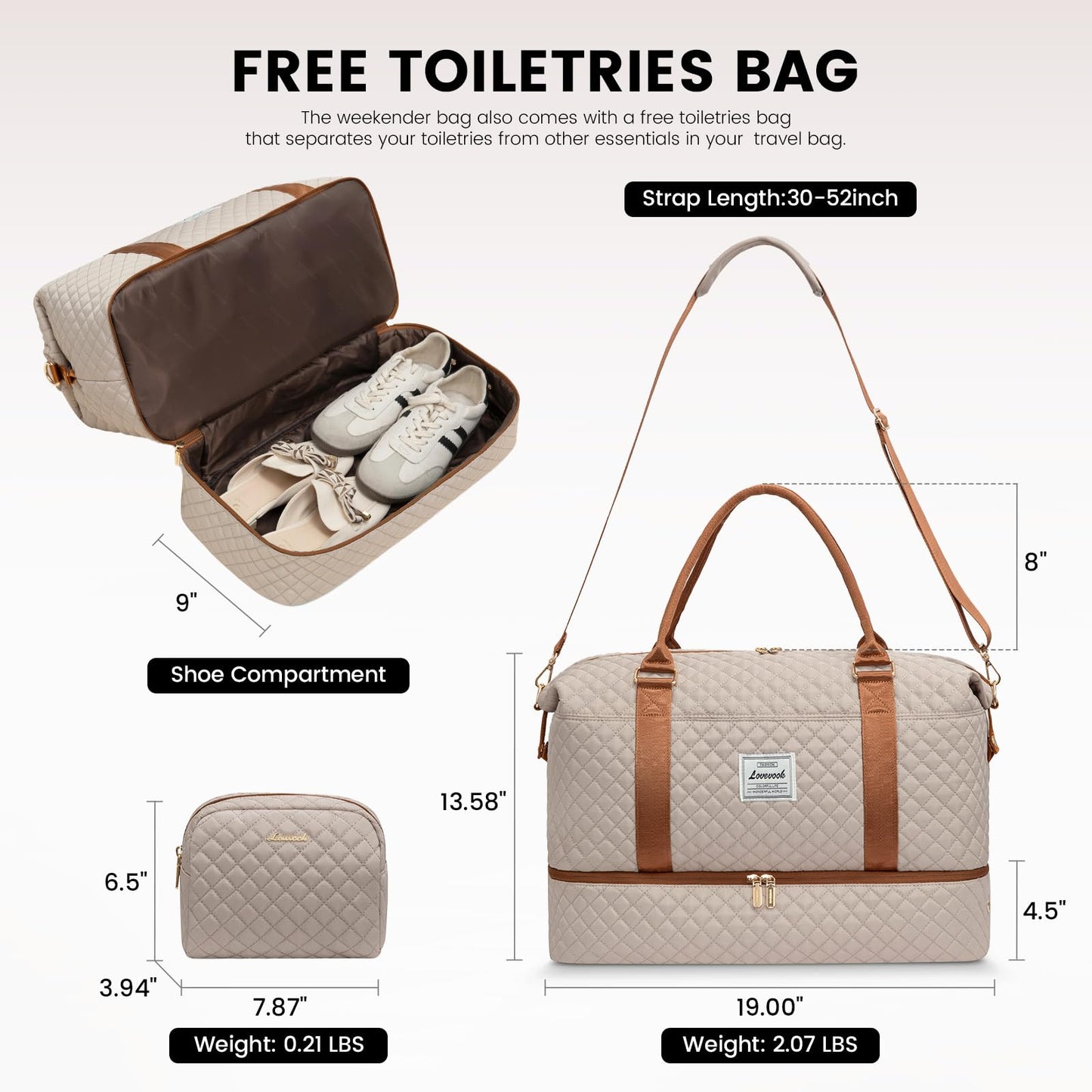 LOVEVOOK All-in-One Duffle: Travel & Gym Ready