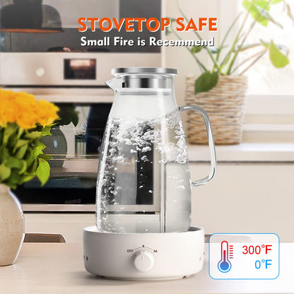 Aofmee Stainless Precision Pitcher - 68oz Borosilicate